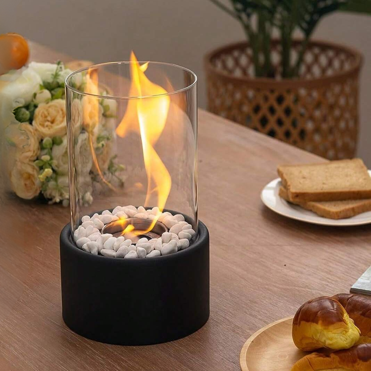 Flameglow - Klassische Tischleuchte Mit Sanft Flackerndem Licht Für Wohn Und Esszimmerdekoration